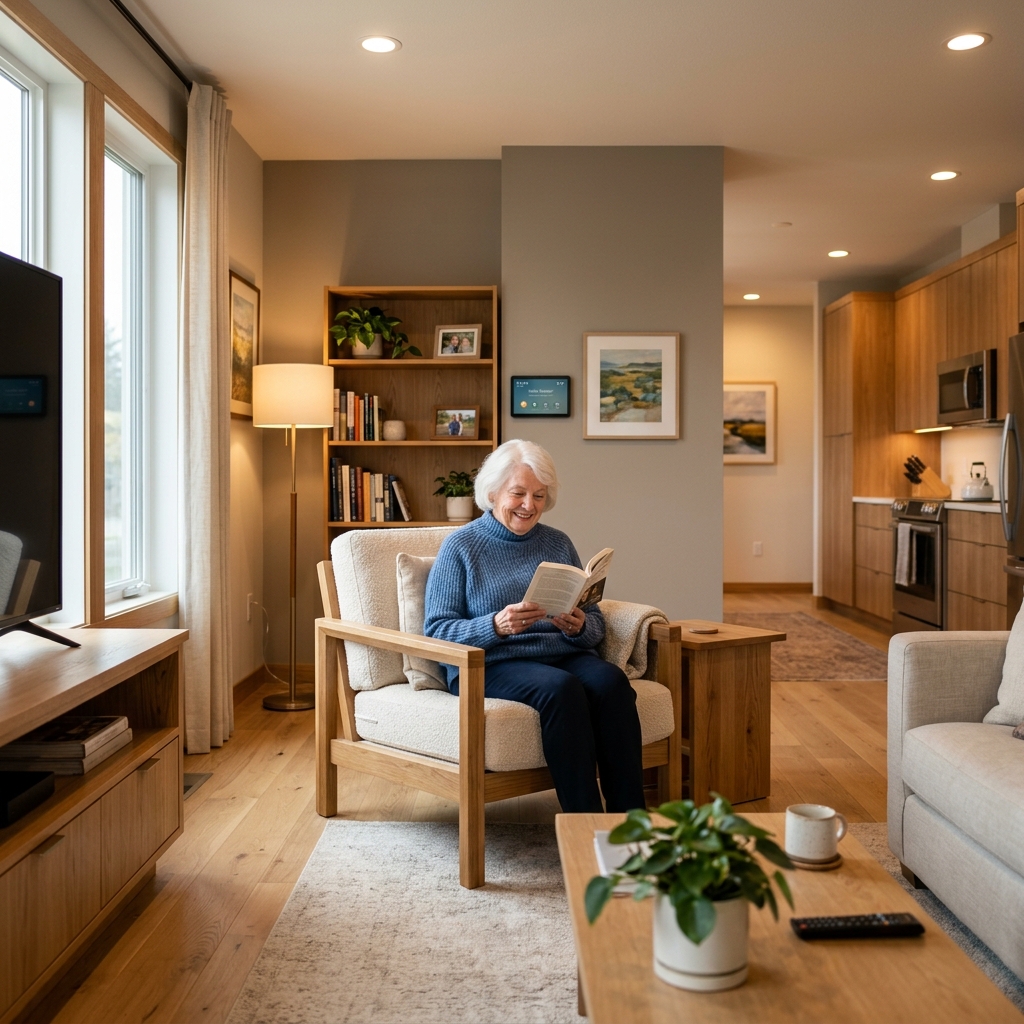 Maintien à domicile connecté et solutions de sécurité pour seniors sans caméras - Domotus Care Maroc