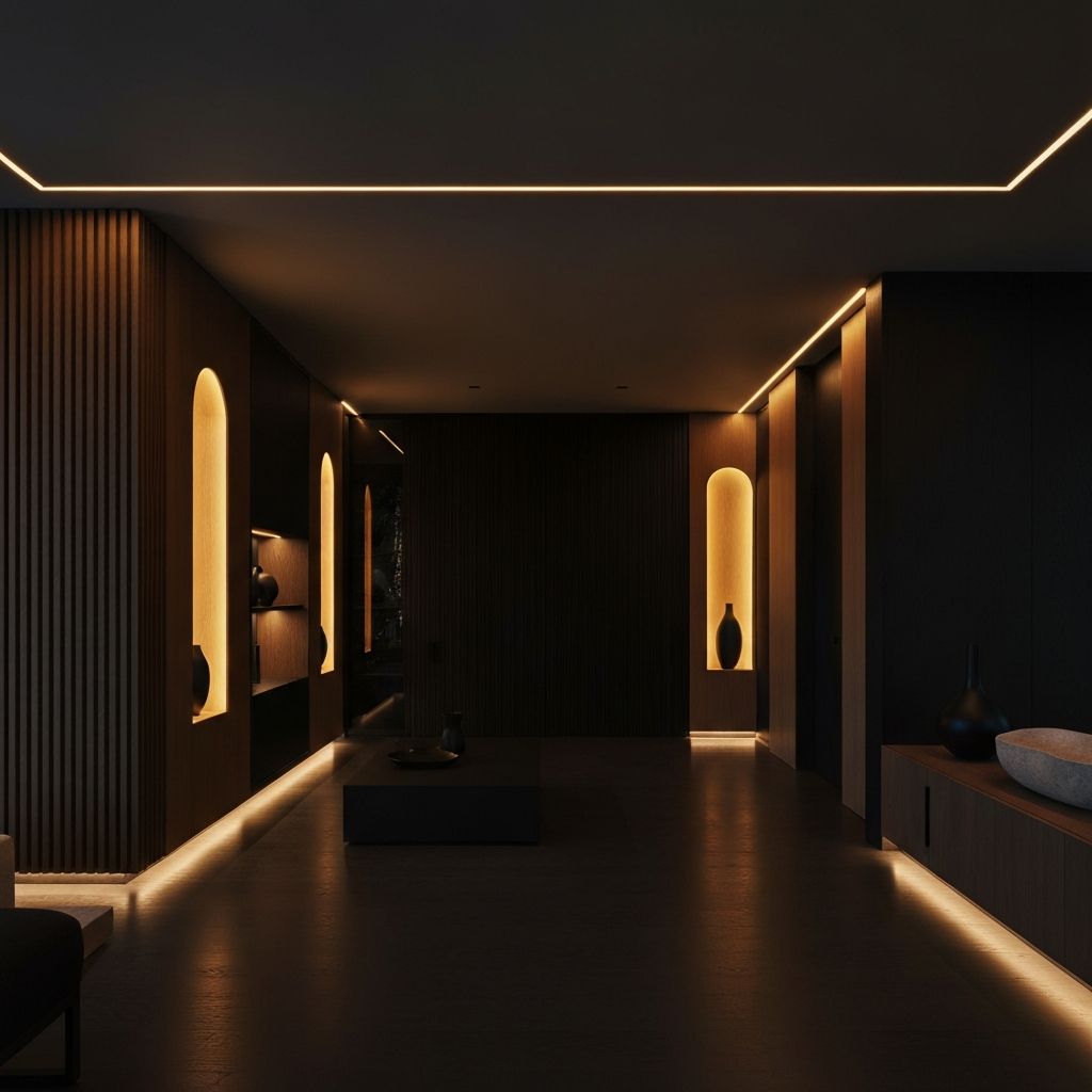 Éclairage intelligent Lutron dans une villa de luxe au Maroc